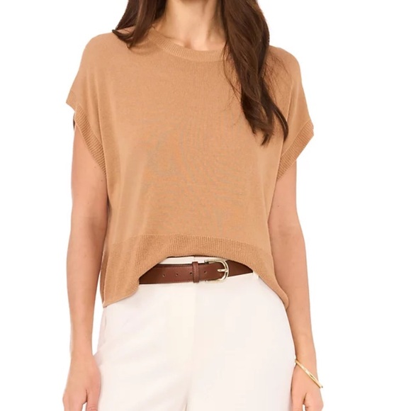 Vince Camuto Drop Shoulder Short Sleeve Sweater - Picture 3 of 7